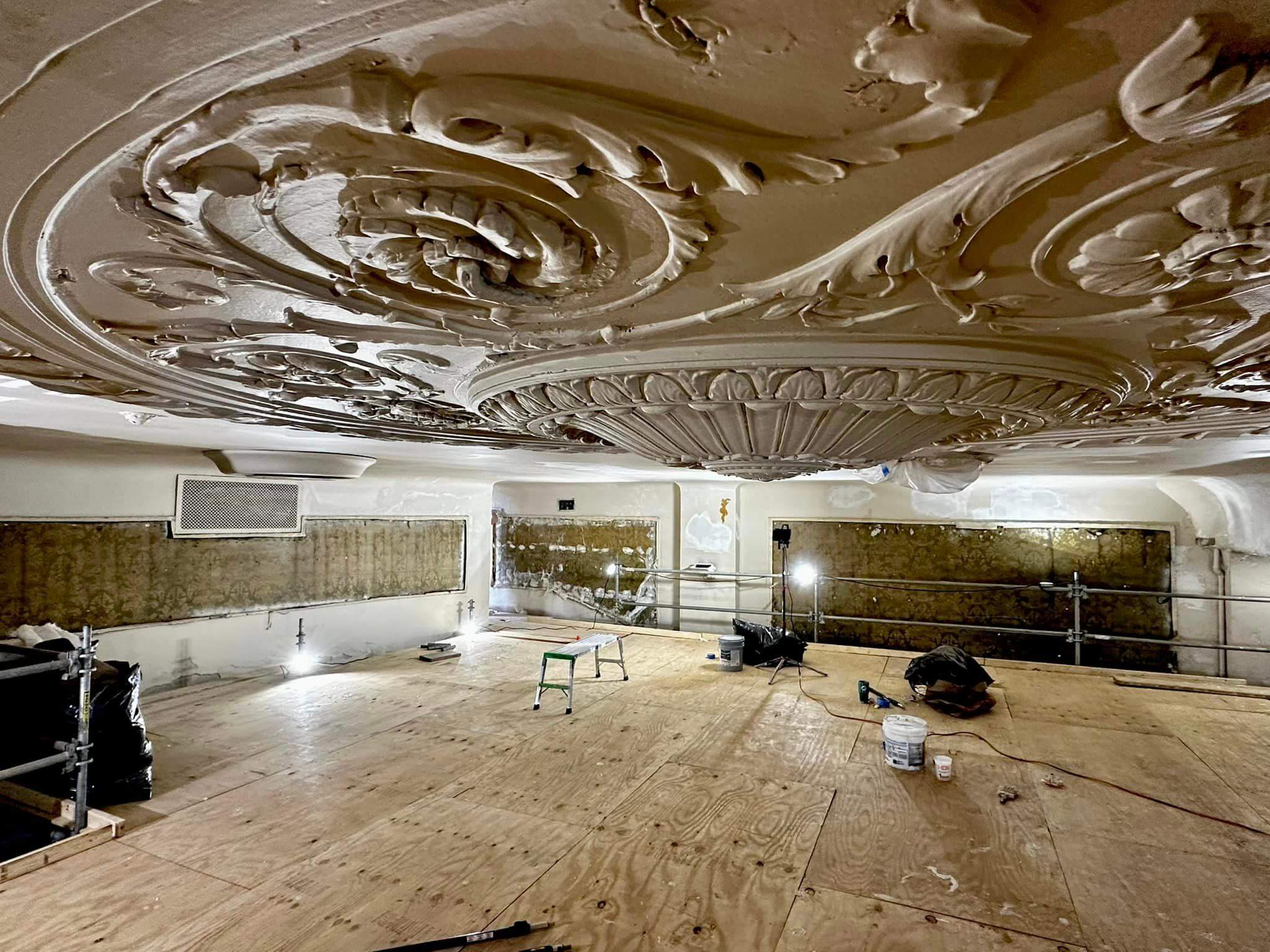 Image showing repairs of the inside of the Theatre